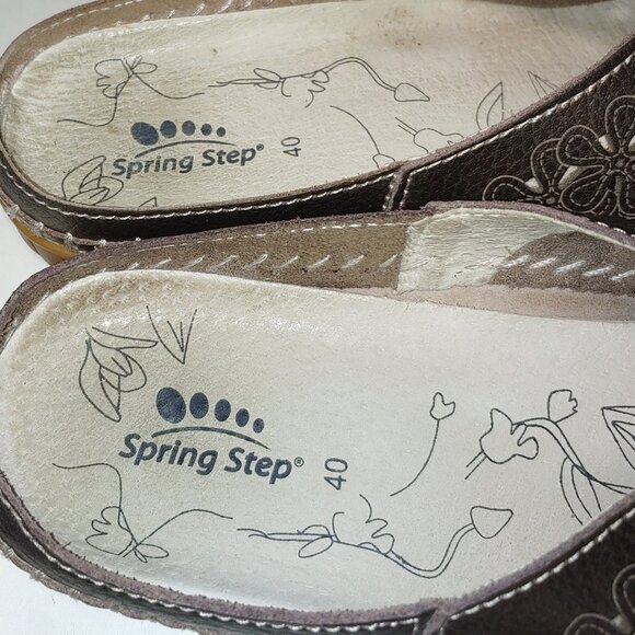SPRING STEP PARRE BRONZE LEATHER CLOGS SIZE SIZE 40 - Picture 3 of 8